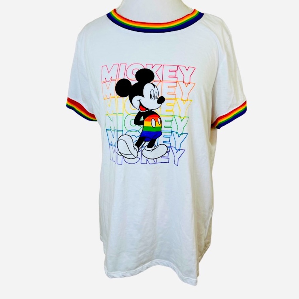 Disney Park Rainbow Pride Mickey Mouse T-Shirt Size XL